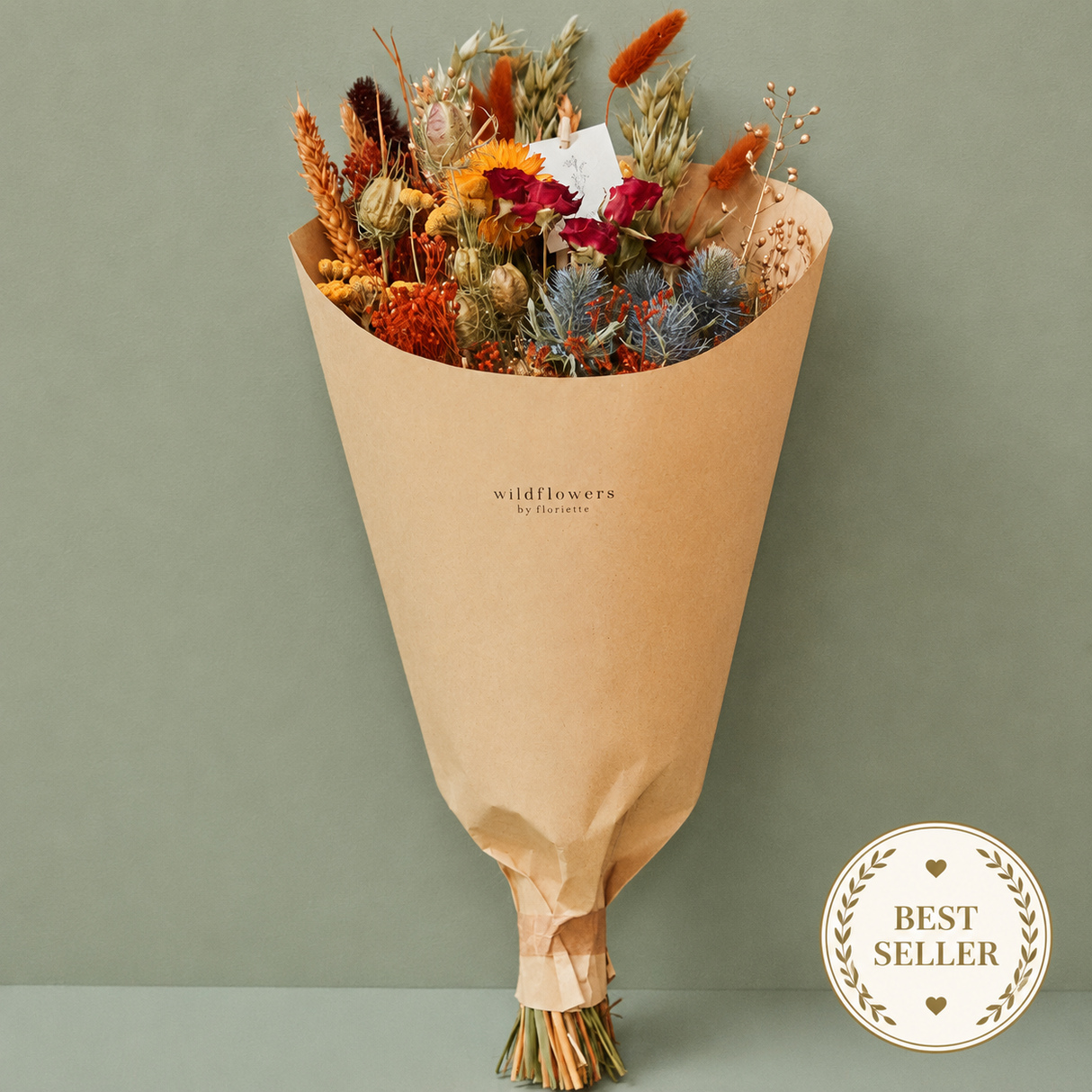 Harvest Sunset Dried Flower Bouquet - Medium | Fall & Autumn Decor