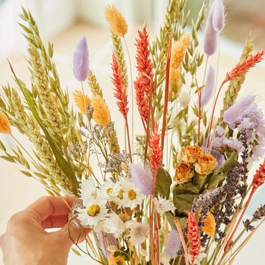 Dried Flowers - Field Bouquet - Lavender Peach