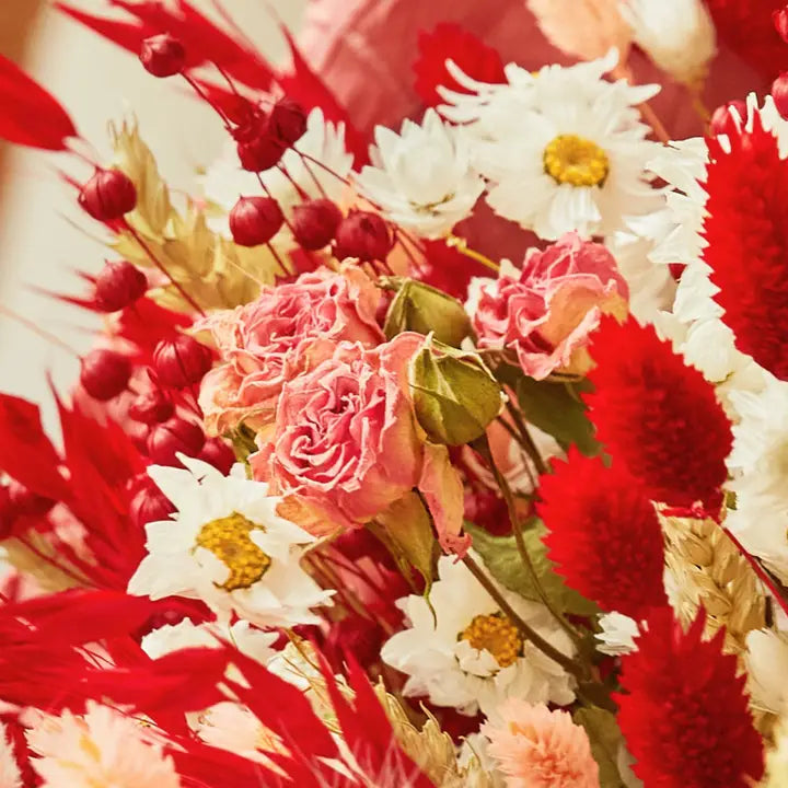 Dried Flowers - Field Bouquet - Red Velvet - Medium Size