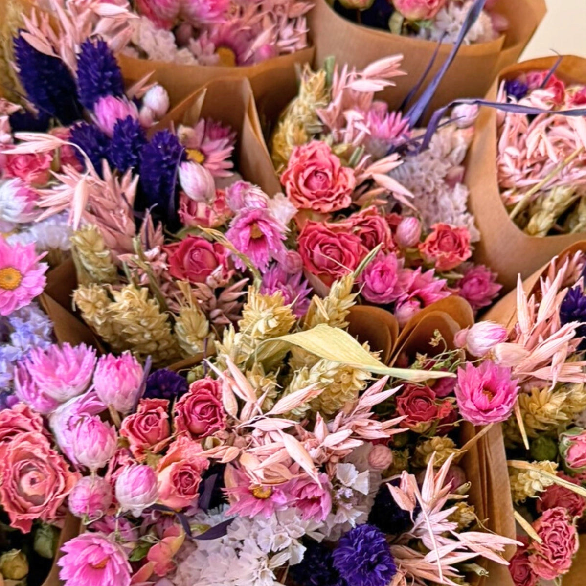 Dried Flowers - Market Bouquet - Purple Glow