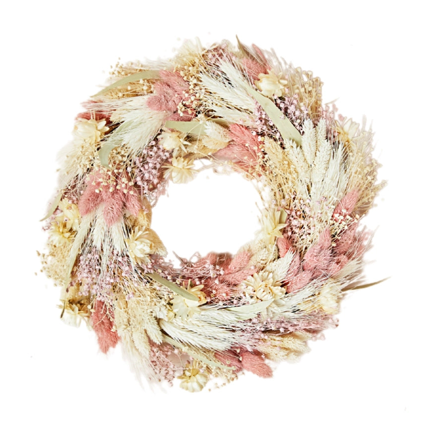 Dried Flowers Wreath - Blush
