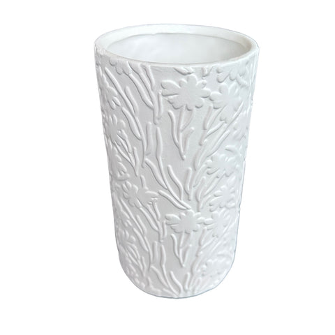 White Cylinder Vase