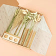 Natural dried flower letterbox gift set with vases and preserved stems