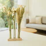 Natural dried flower letterbox gift set with vases and preserved stems