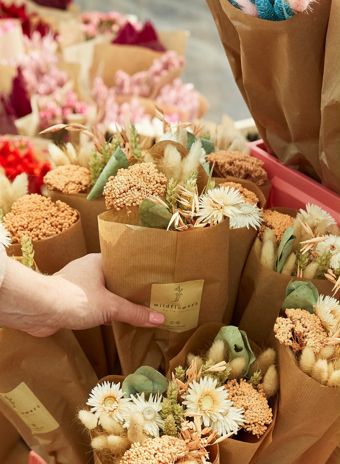 Apricot Dried Flower Bouquet | Home Decor