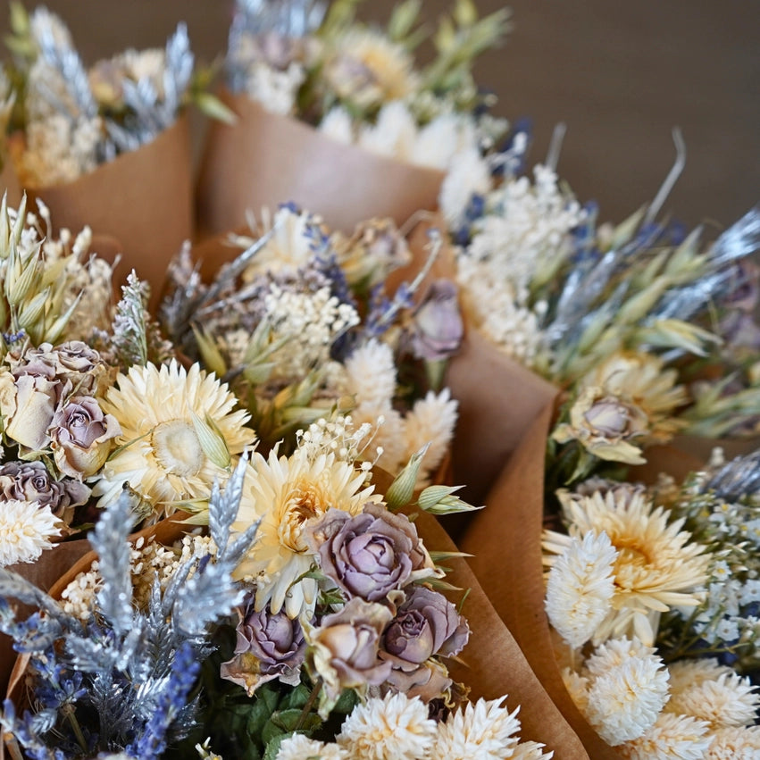 Dried Flowers - Market Bouquet - Frosted White