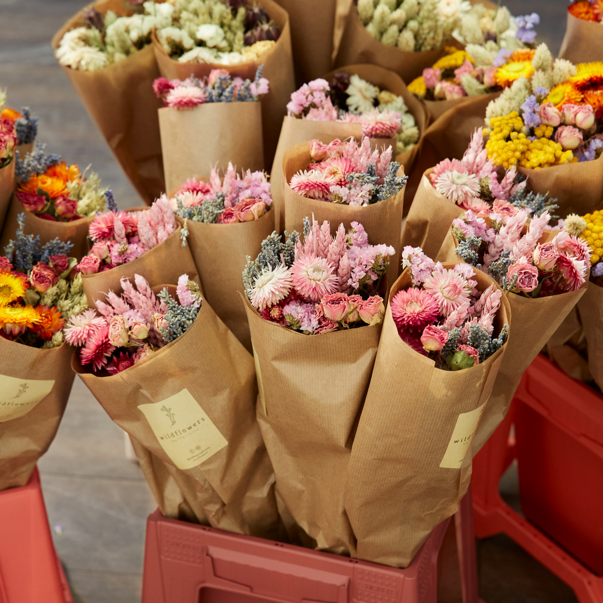 Dried Flowers - Market Bouquet - Pink