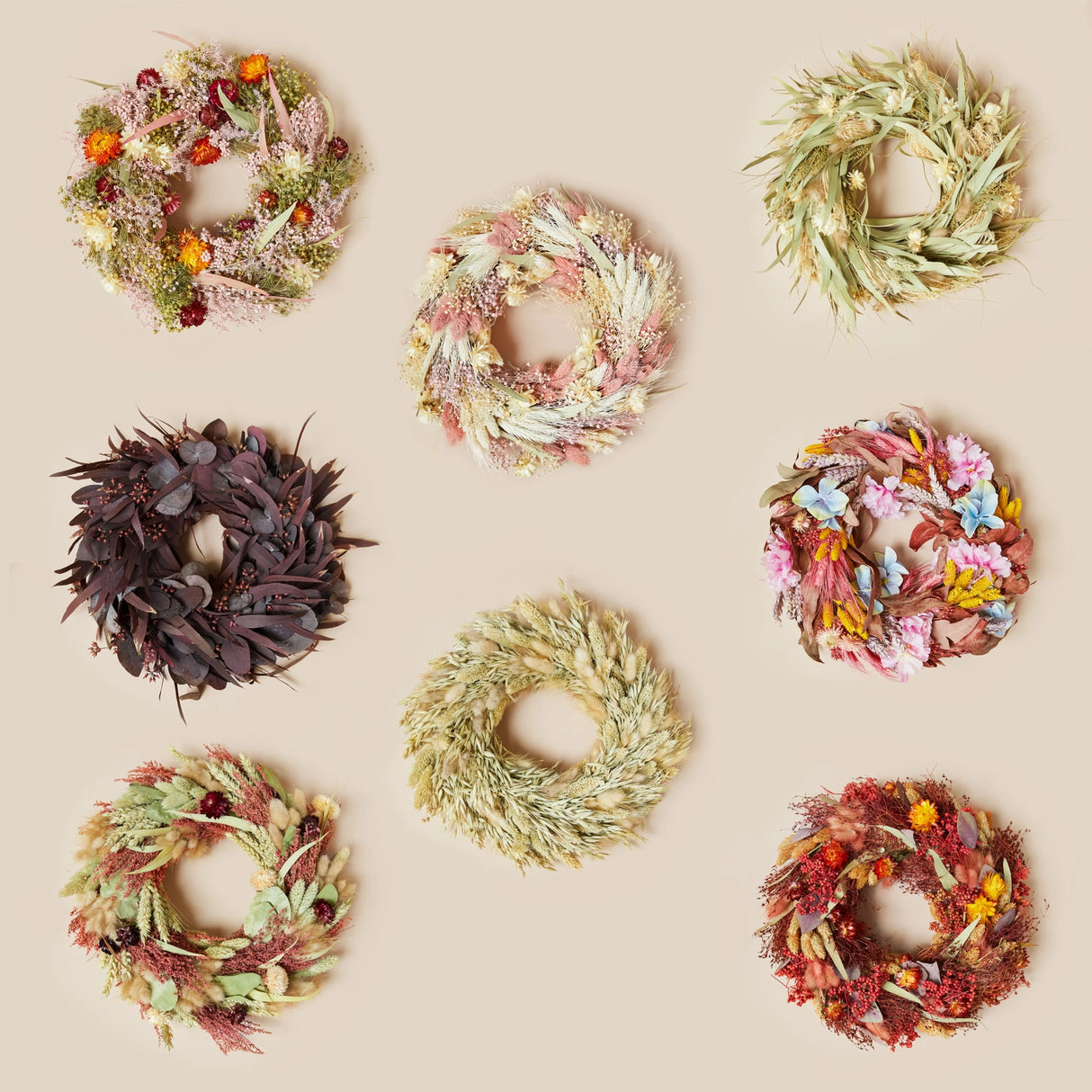 Dried Flower Wreath - Natural