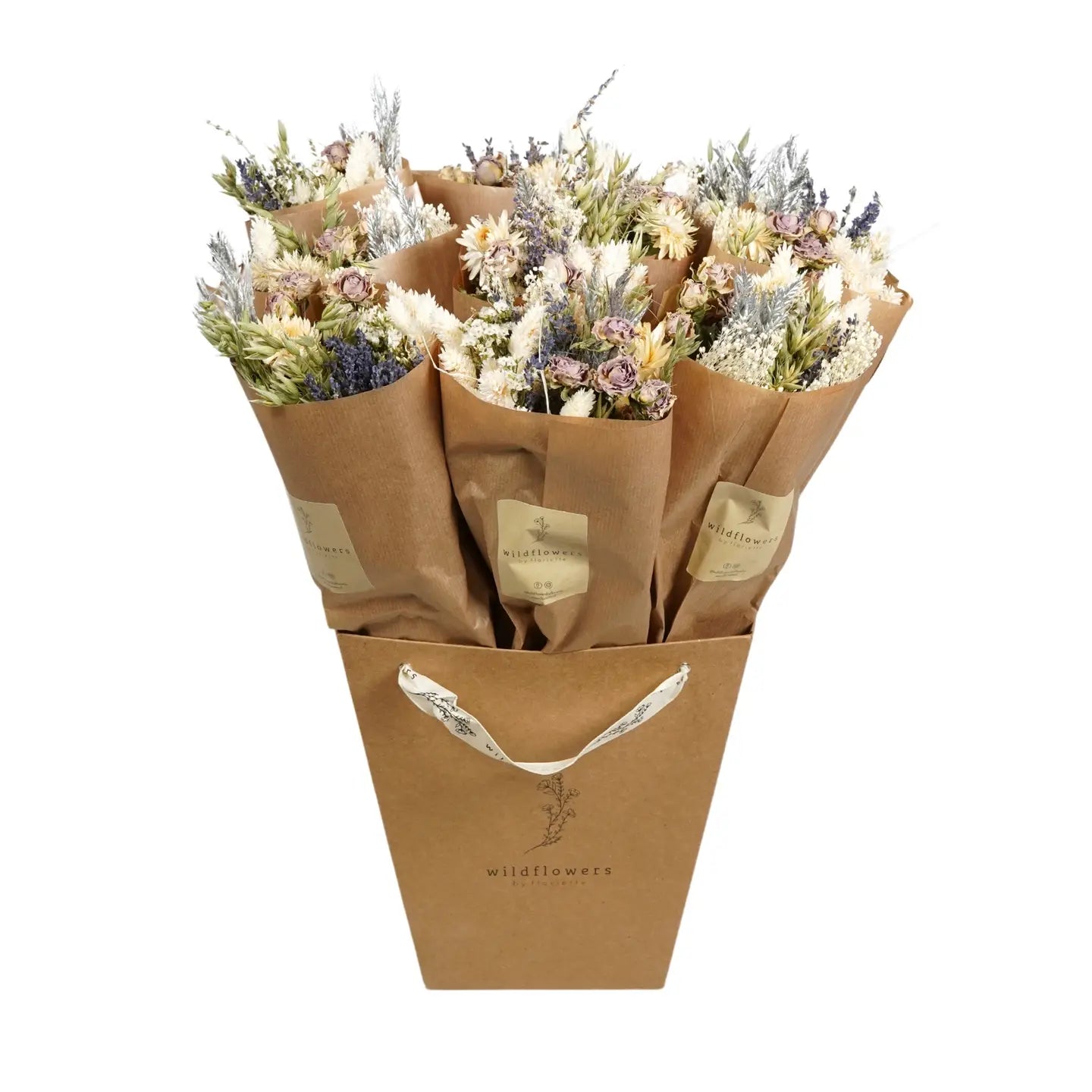 Dried Flowers - Market Bouquet - Frosted White
