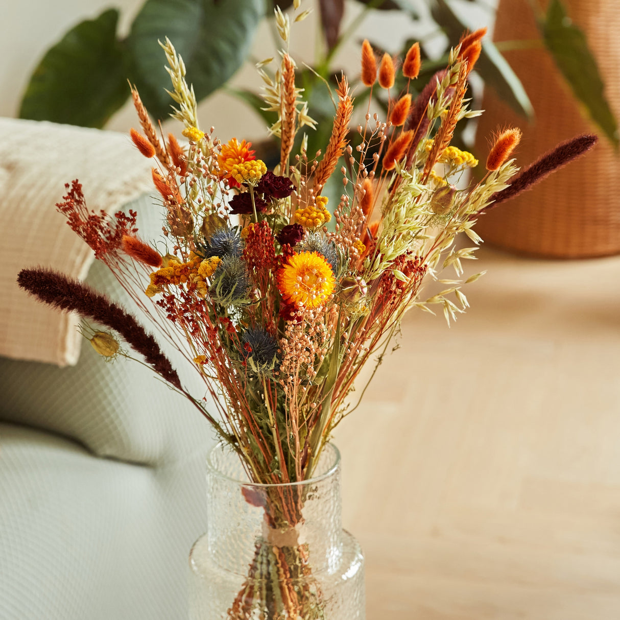 Harvest Sunset Dried Flower Bouquet - Medium | Fall & Autumn Decor