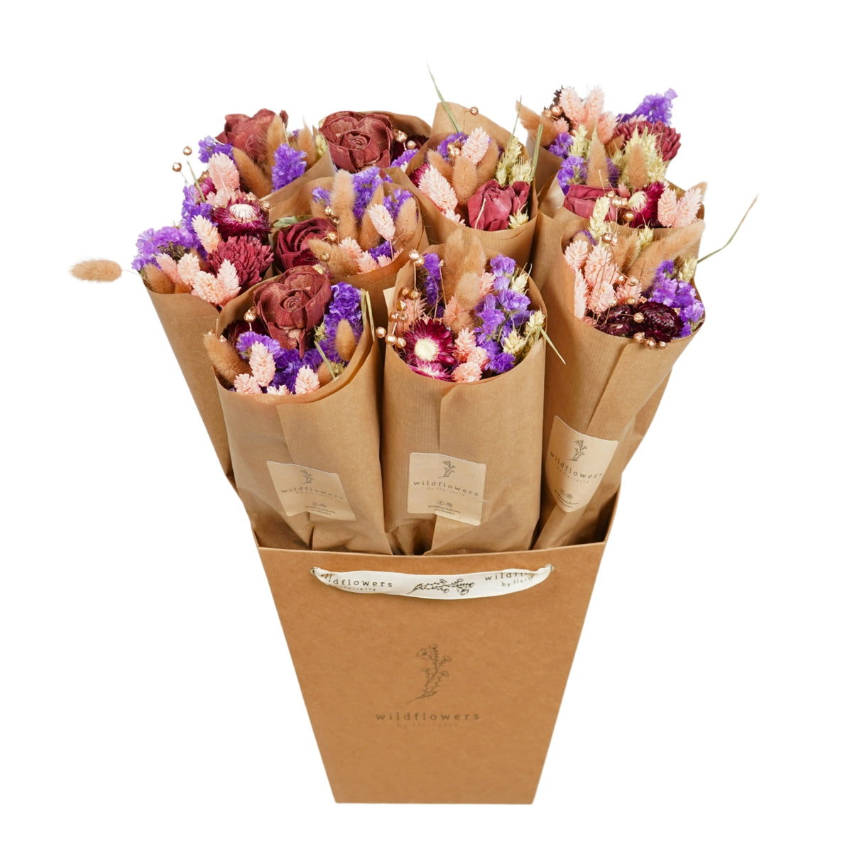Dried Flowers - Market Bouquet - Burgundy
