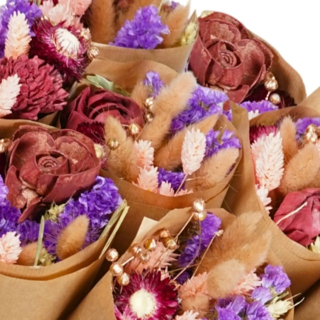 Dried Flowers - Market Bouquet - Burgundy