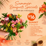 Fresh Flower Bouquets | Sunset | 9 Fresh Hand-Tied Bouquets